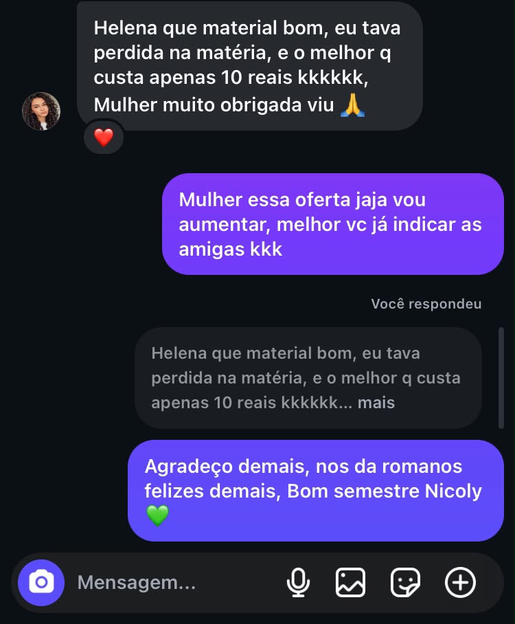 Avaliação de estudante